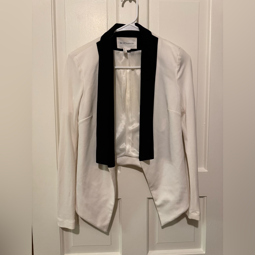 Off-White and Black Blazer, Size: XXS
